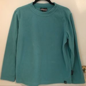 active wear fleece turquoise sweater